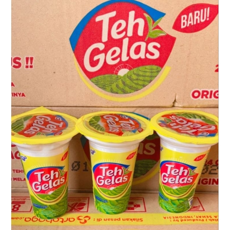 

Teh Gelas cup Original Tea 160 ml & 250 ml Kemasan 1 Dus