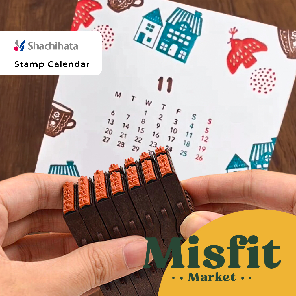 

Shachihata Connected Number Stamp Calendar (English) Stempel Kalender
