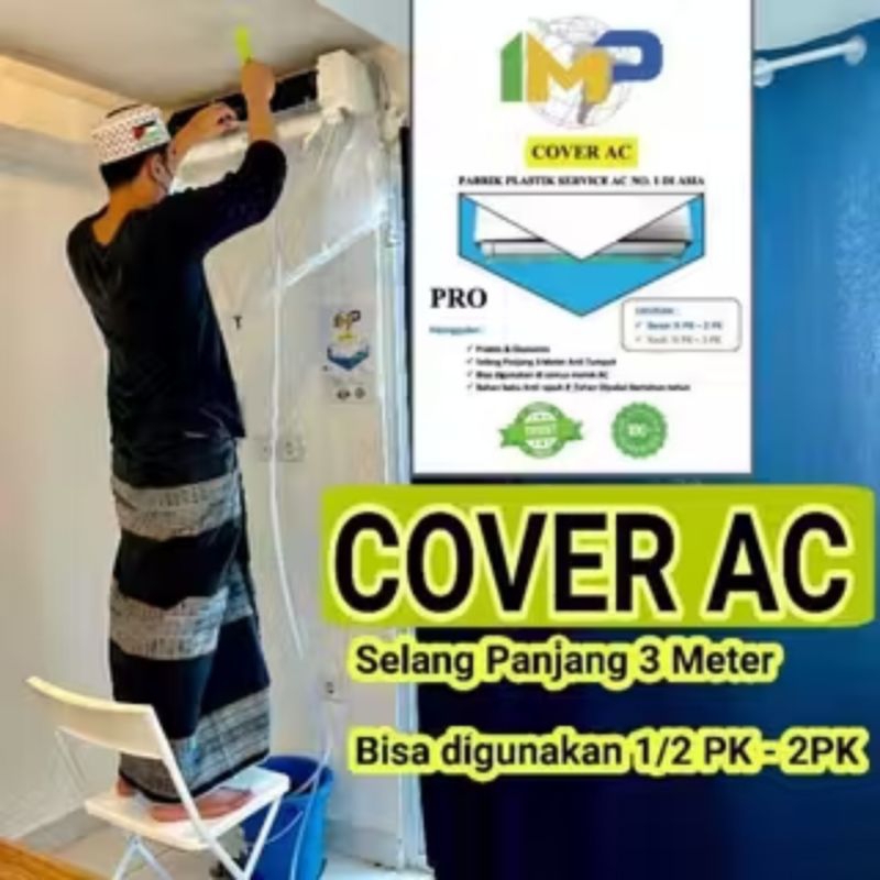 Pelastik cuci AC / Cover AC 1/5 PK SAMPAI 2 PK BEST QUALITY 3 M