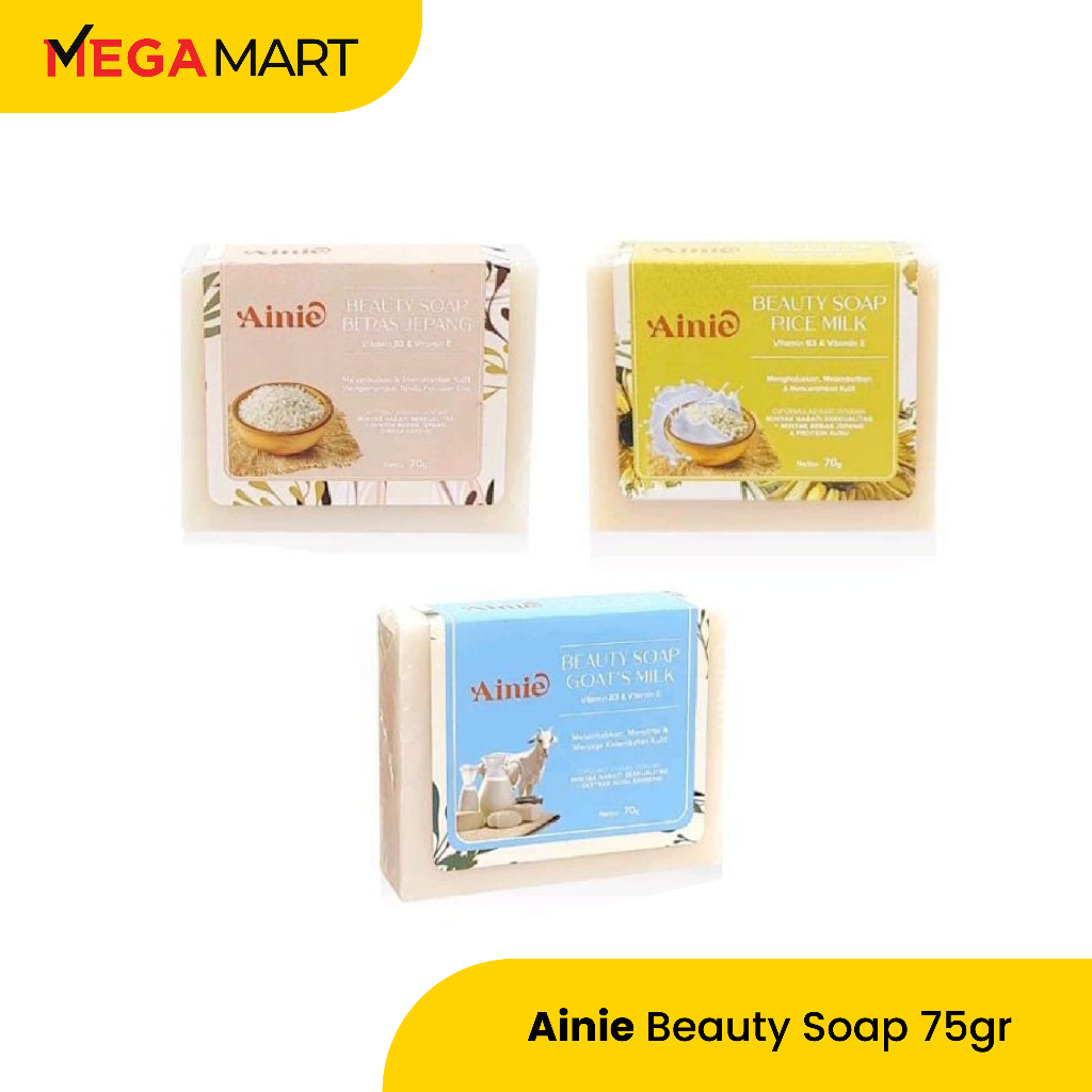 Ainie Sabun Mandi Beauty Soap Susu Kambing - Rice Milk - Beras Jepang 70gr