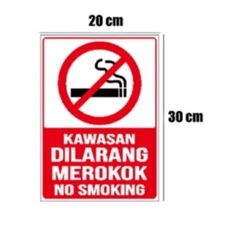 

Stiker Vinyl Sign Kawasan Dilarang Merokok Informasi Lokasi No Smoking Area Himbauan Kantor Pabrik