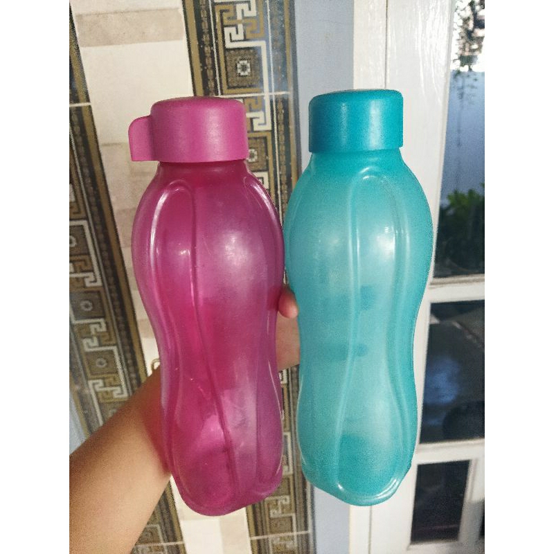 botol minum tempat minum eco 750ml ulir tupperware second preloved