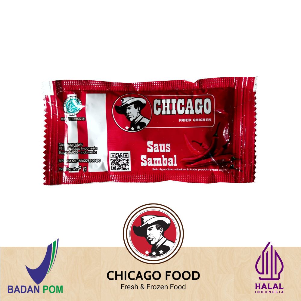 

Saos Sambal Sachet Chicago 9gr/25Pcs