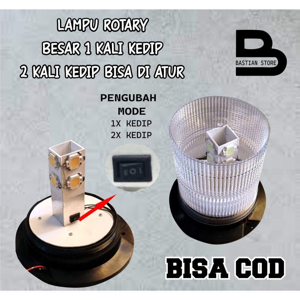 LAMPU ROTARI  ,LAMPU ROTARY, BISA 1X KEDIP BISA 2X KEDIP TOPLES SERI H  LAMPU RAKITAN  lampu emergen