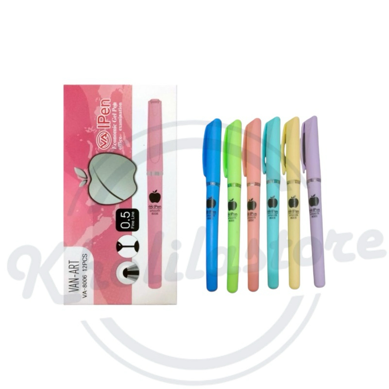 

Pulpen Gel Apple Apel Van Art isi 12 pcs