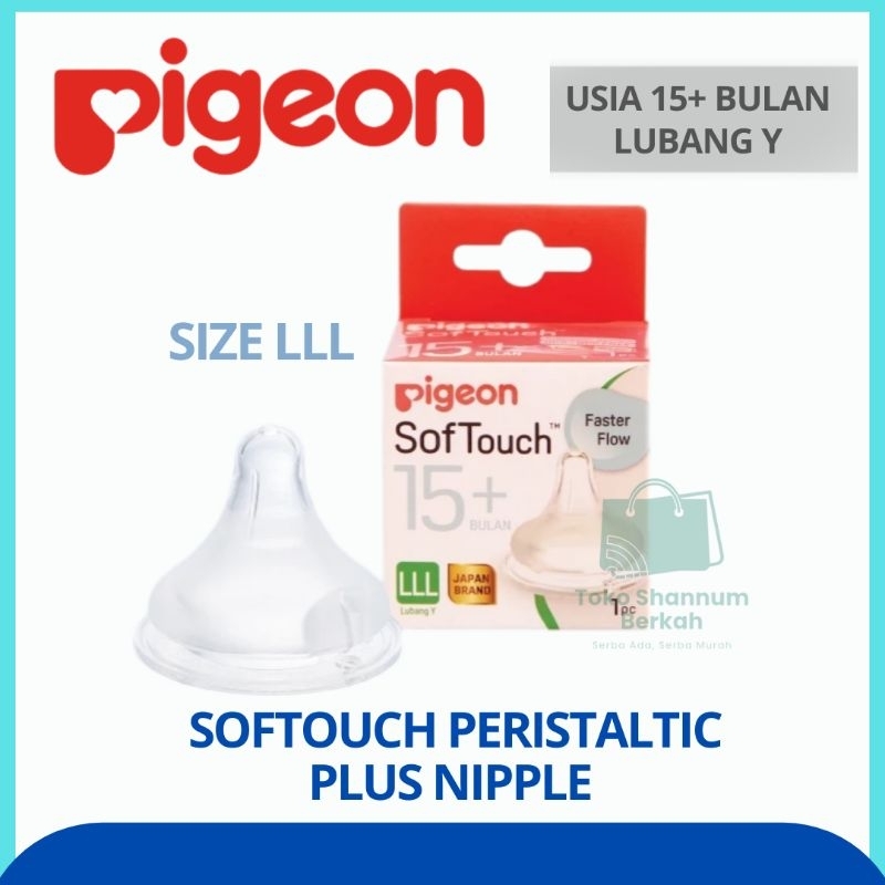 (1PCS) SOFTOUCH PERISTALTIC NIPPLE PLUS SIZE LLL | DOT WIDE NECK | NIPPLE WIDE NECK PIGEON