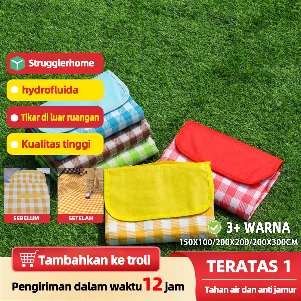 【strugglerhome】tikar piknik aesthetic tikar piknik lipat anti air tikar piknik lipat jumbo tiker lip