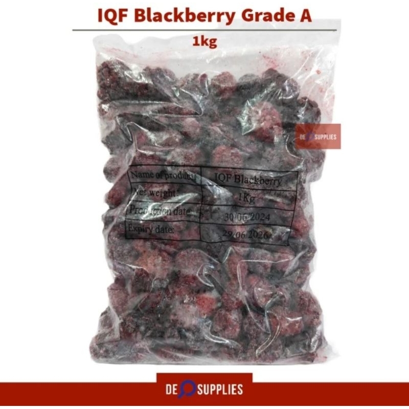 

Blackberry Frozen IQF 1kg - Blackberries Grade A Buah Black Berry Beri