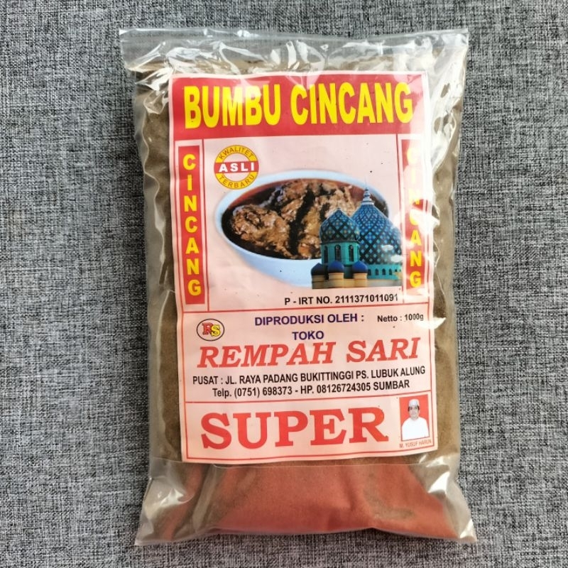 

Bumbu PEMASAK GULAI CINCANG Rempah Sari 1kg asli Lubuk Alung Padang Pariaman