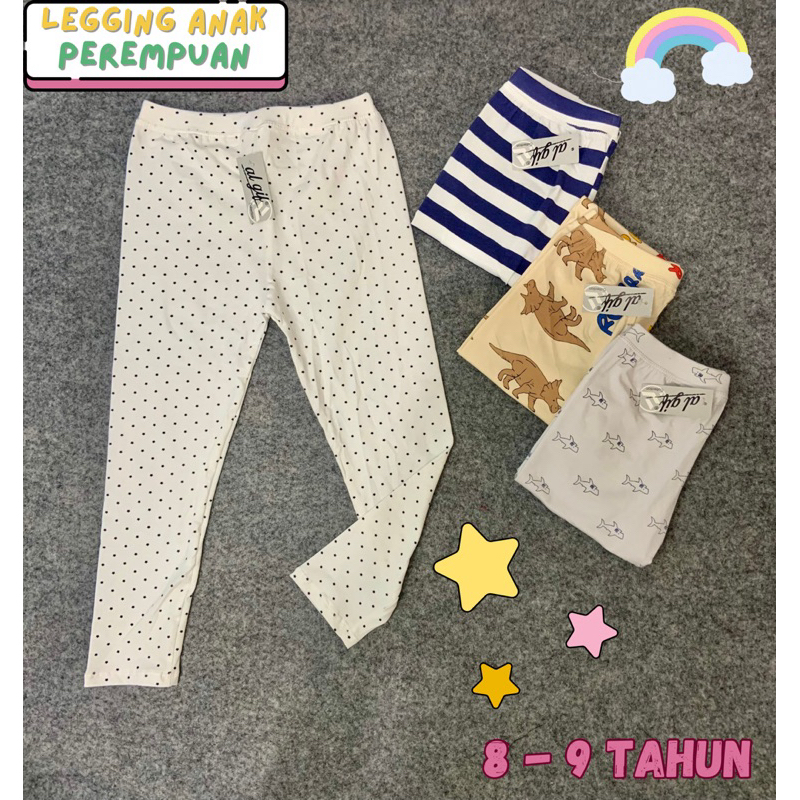 Legging Anak Perempuan Usia 8-9 Tahun/Legging anak/Legging anak perempuan/legging/legging perempuan/