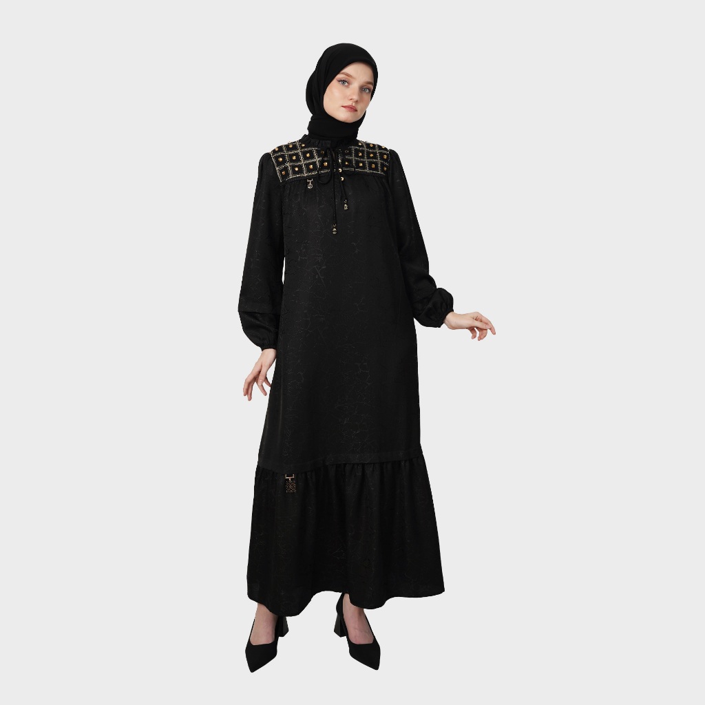 HIKMAT D4732 - Aurum Grid Gamis Dress Muslimah
