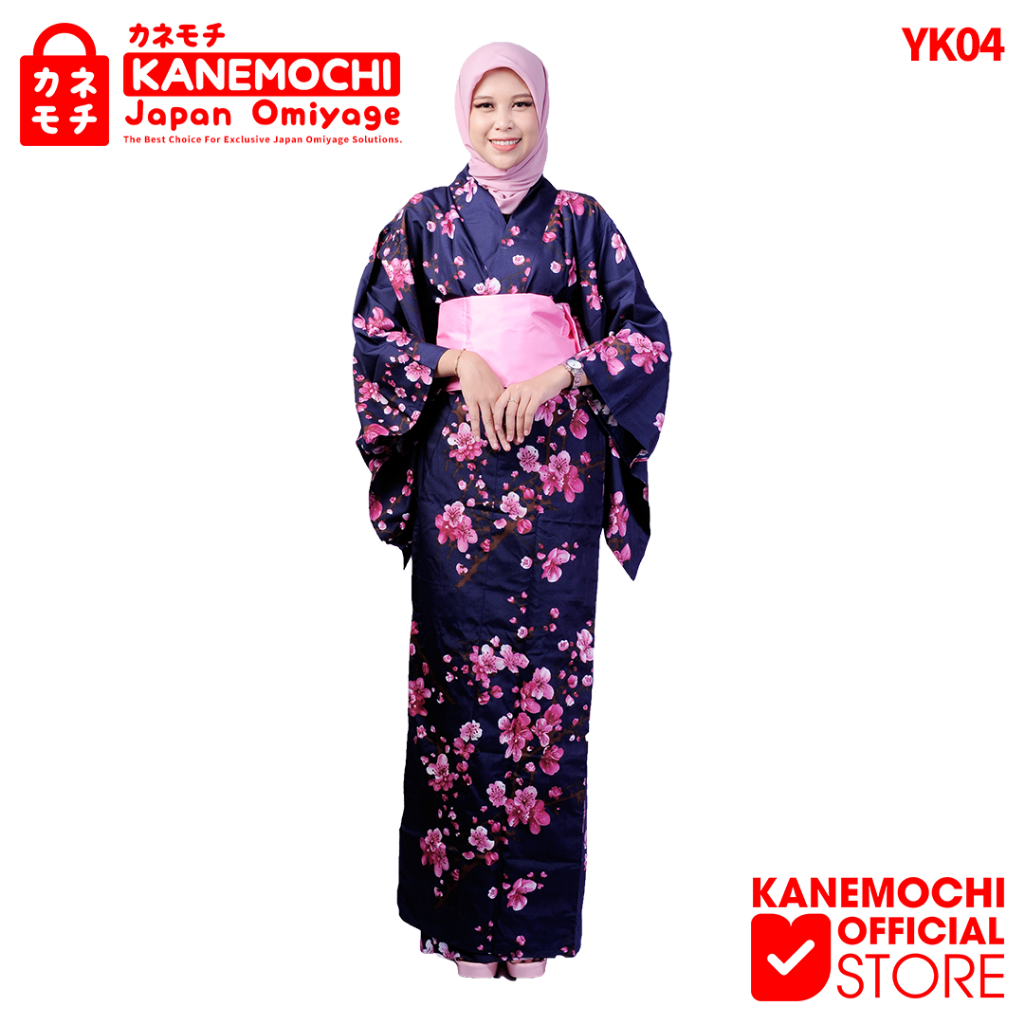 KANEMOCHI YUKATA WANITA - YUKATA BAJU TRADISIONAL JEPANG - SOUVENIR JEPANG - OLEH OLEH JEPANG