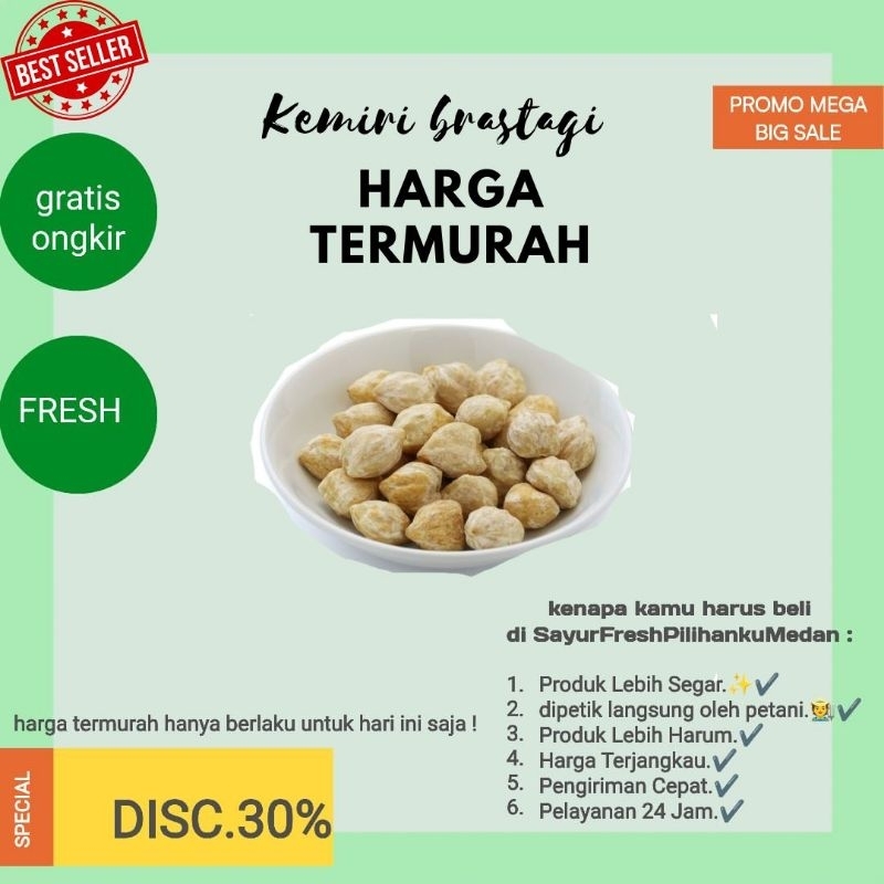 

promo kemiri asli brastagi termurah dipanen langsung oleh petani brastagi eady stok siap kirim gratis ongkir | sayur segar medan