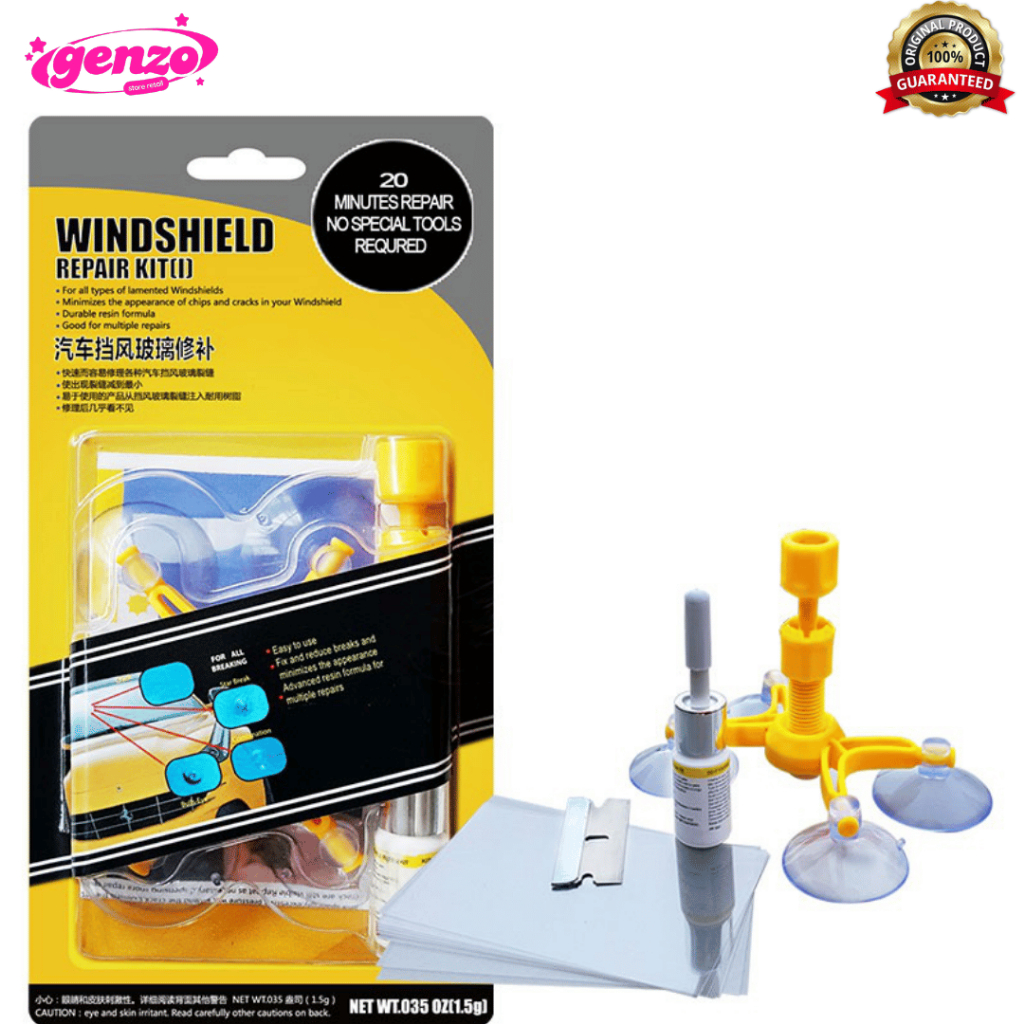 [KUNING] Repair Kit Lem Kaca untuk Memperbaiki Kaca Mobil Retak, Layar LCD HP Retak & Kaca Akuarium