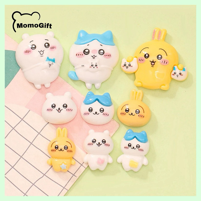 

Resin Clay 3D Stiker Karakter Lucu Buat Dekor Gantungan Kunci Casing HP Sticker Chiikawa 3D-021