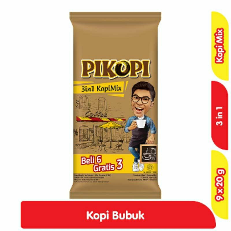 

Pikopi Kopi Instan 3 in 1 KopiMix 9 x 20 g