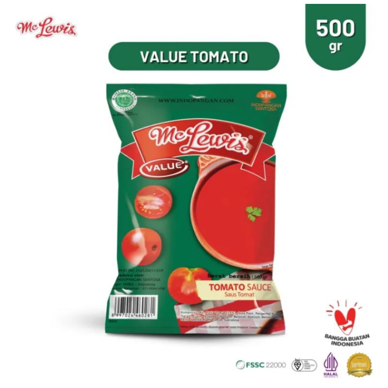 

MC LEWIS TOMATO SAUCE - SAUS TOMAT 500 GR