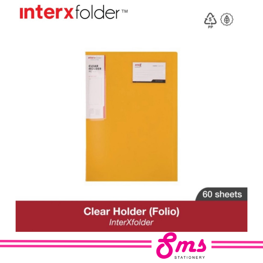 

Interxfolder Display Album F4 (Folio) / Clear Holder FC 60 Pocket - Kuning