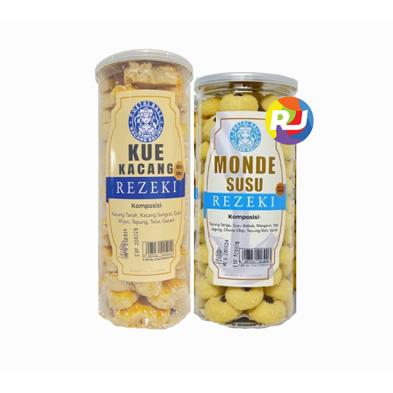 

Snack Kue REZEKI Premium Toples Oleh-oleh Bali Poetri Bali - Monde Susu 400gr / Kacang 500gr