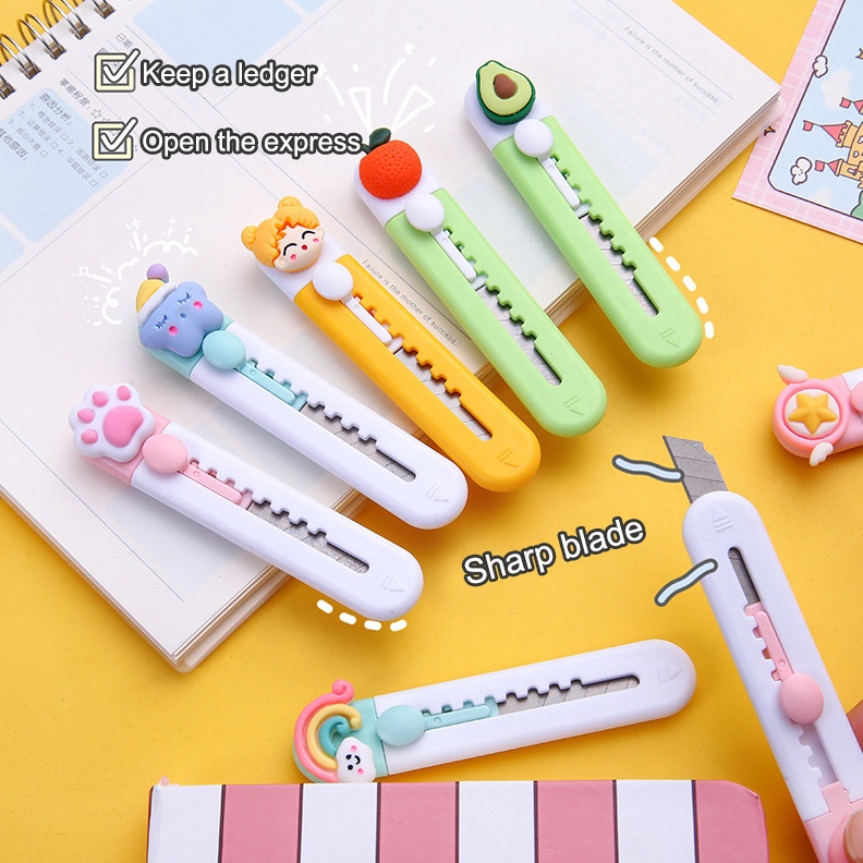 

Belanja Lebih Hemat ikiloshop Animal Cutter Mini Lucu Pisau Pemotong Kertas Motif Awan Buah Stationary A35