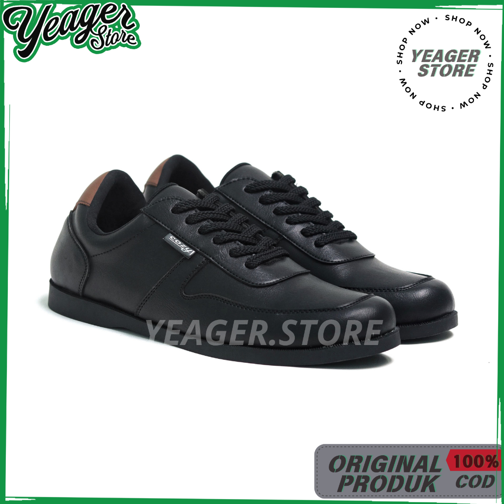 YEAGER - Robert Black Series Sepatu Sneakers Pria Formal Casual