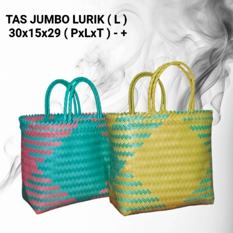 Tas Anyaman Plastik Jumbo Lurik L/Tas Paket Sembako