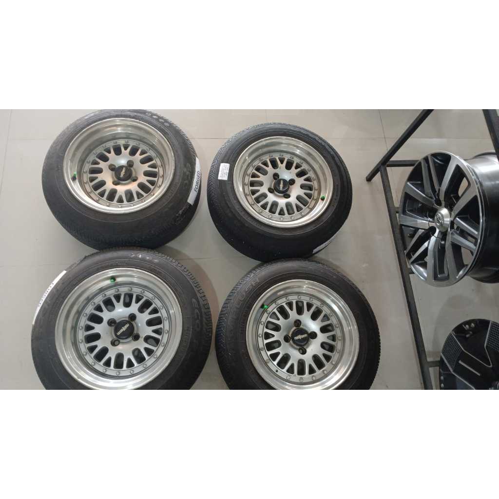 Velg Mobil Bekas Racing ROTIFORM R15X8/9 4X100 ET + ACC ECO PLUSH 205 60 R15