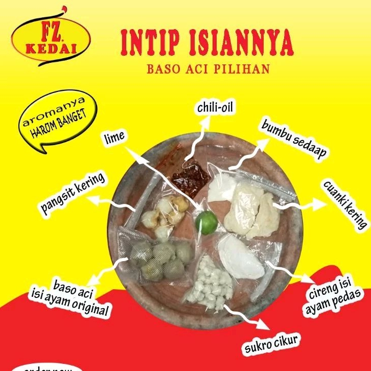 

BASO ACI PEDAS baso isi 5 pcs varian ayam pedas/chili-oil/makanan pedas/kekinian