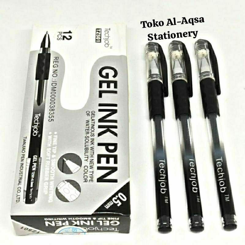 

Bolpoin//Pulpen//Bolpen Gell Techjob Hitam & Biru ( 1pcs )