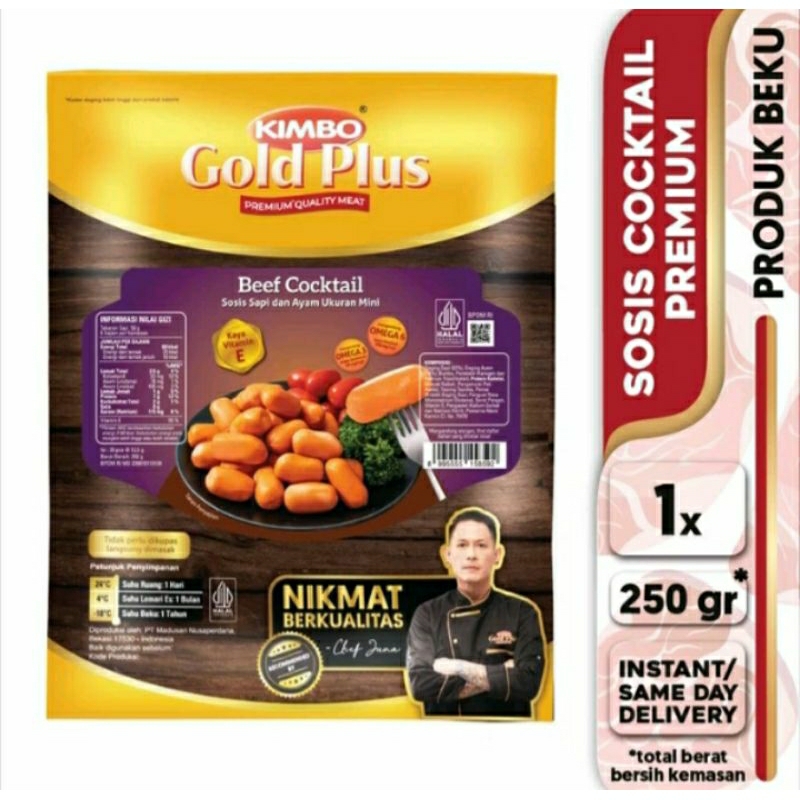 Sosis Kimbo Gold plus Premium 250gr isi 20pcs