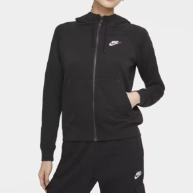 Nike Women's Sportswear Essential Full-Zip  Hoodie - Black