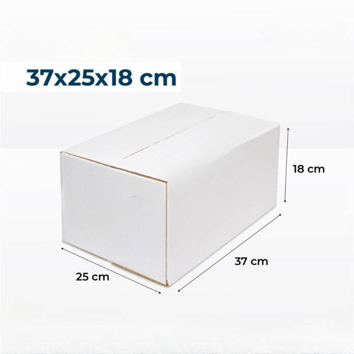 

Kardus Kemasan Air Minum 37x25x18 Cm Kotak Hampers Putih Polos Packaging Box Packing Barang
