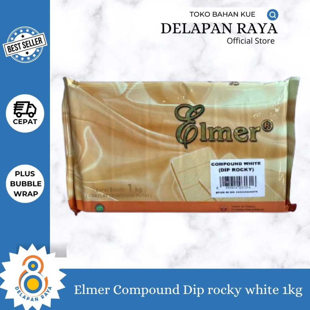 

ELMER COMPOUND DIP ROCKY WHITE 1KG COKLAT BATANG WARNA PUTIH -8Raya
