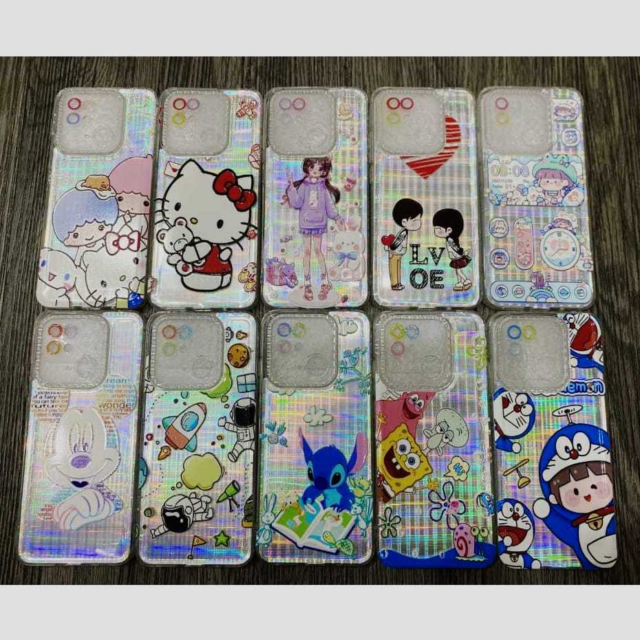 SOFTCASE SILIKON SOFT CLEAR CASE + HOLOGRAM SPONGEBOB FOR TIPE OPPO A17 OPPO A53 2020 OPPO A33 2020 