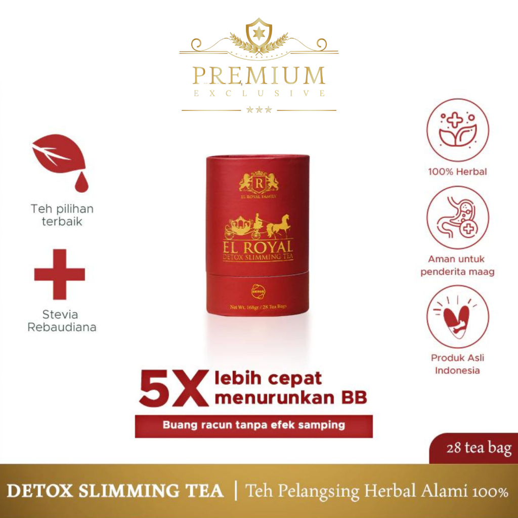 

El Royal Detox Slimming Tea - Teh Untuk Menurunkan Berat Badan 5x Lebih Cepat Buang Racun Dalam Tubuh Tanpa Efek Samping