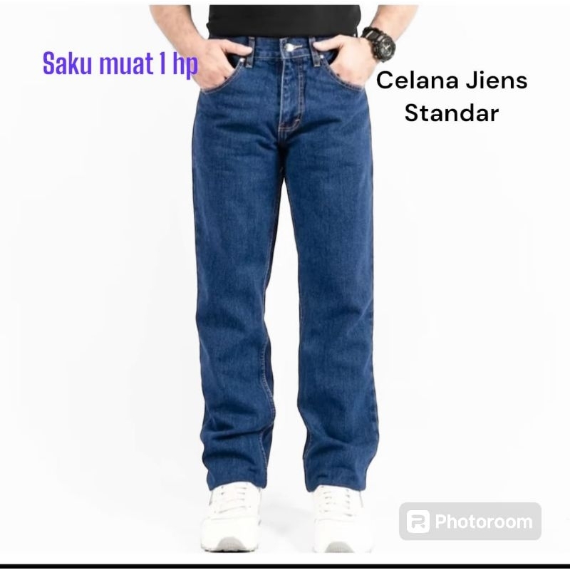 CELANA JEANS STANDAR REGULER PRIA TIDAK MELAR
