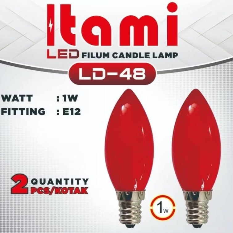lampu lombok merah dove (cat) led drat kecil( E12)