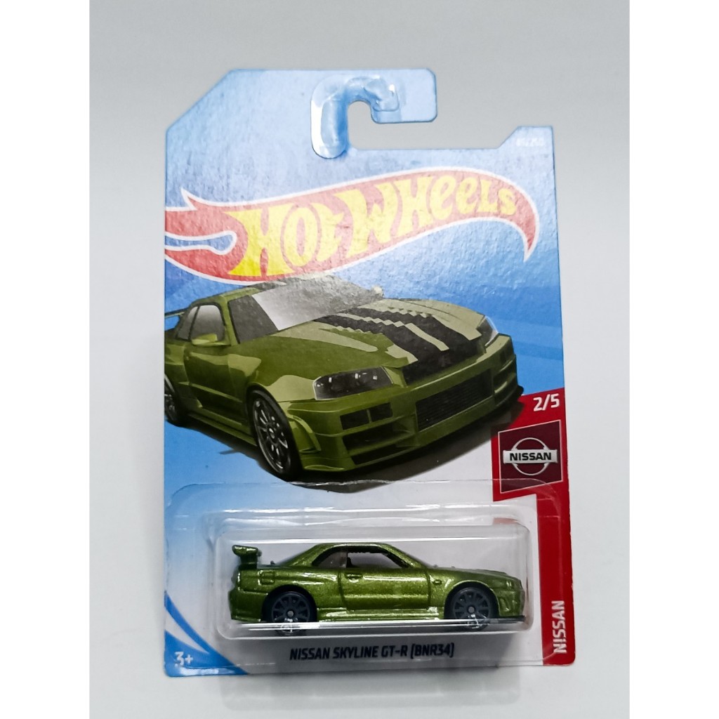 Hot Wheels Nissan Skyline GTR BNR34 Hijau