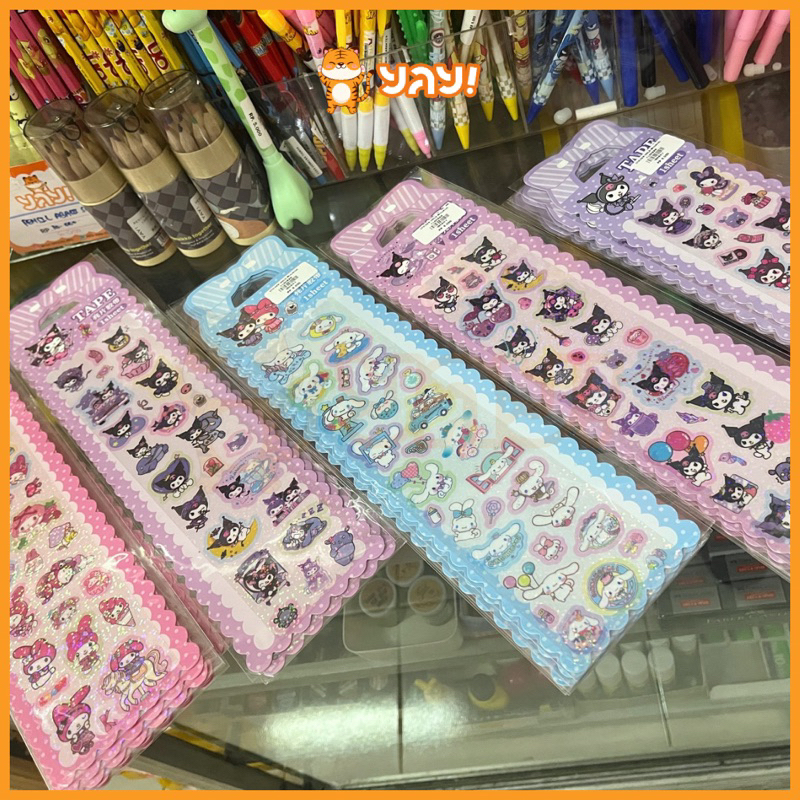 

YAY! Sticker Holo Panjang 1 Lembar / Sanrio Sticker Renceng Aesthetic 1 Lembar Premium Glitter