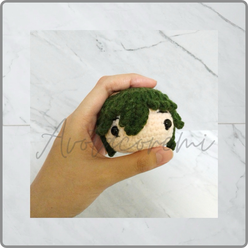 (Avotacoremi) Gantungan Kunci Rin Itoshi Head Only Amigurumi Keychain
