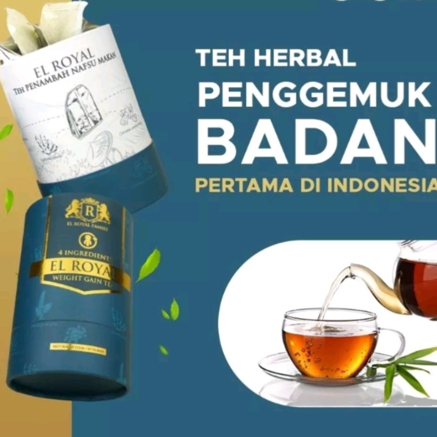 

El Royal Wight Gain Tea Premium - Teh Penambah Berat Badan | Herba Gemuk Badan isi 28Tea Bags