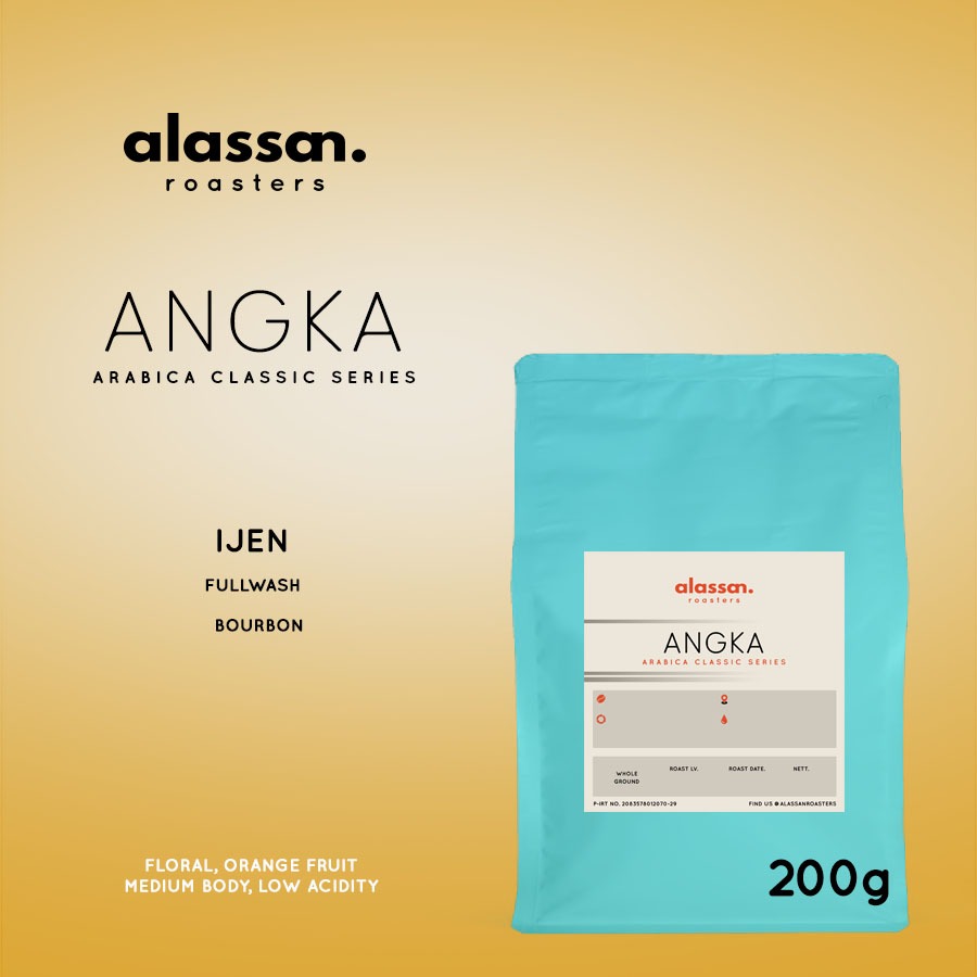 

alassan coffee, kopi arabica ijen bourbon fullwash 200gr - biji atau bubuk