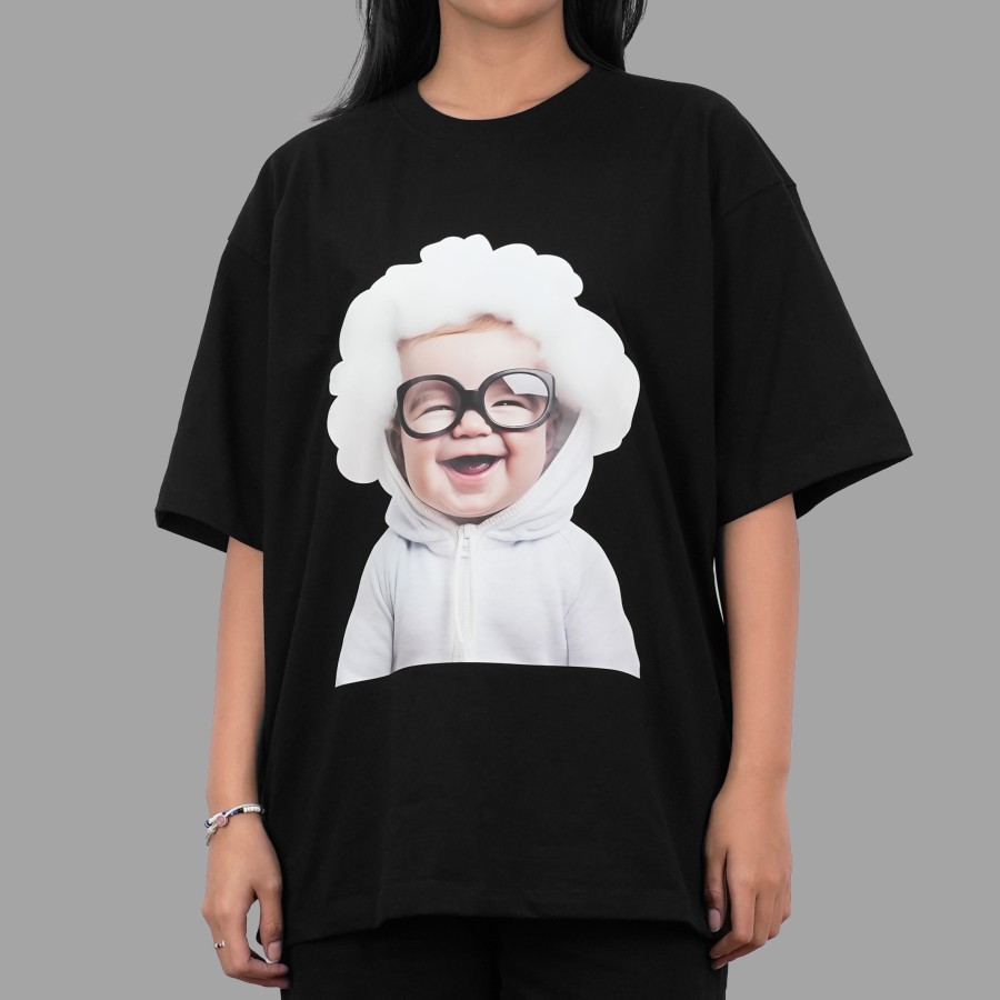 ADLV Baby Face Cloud Baby Black Tee