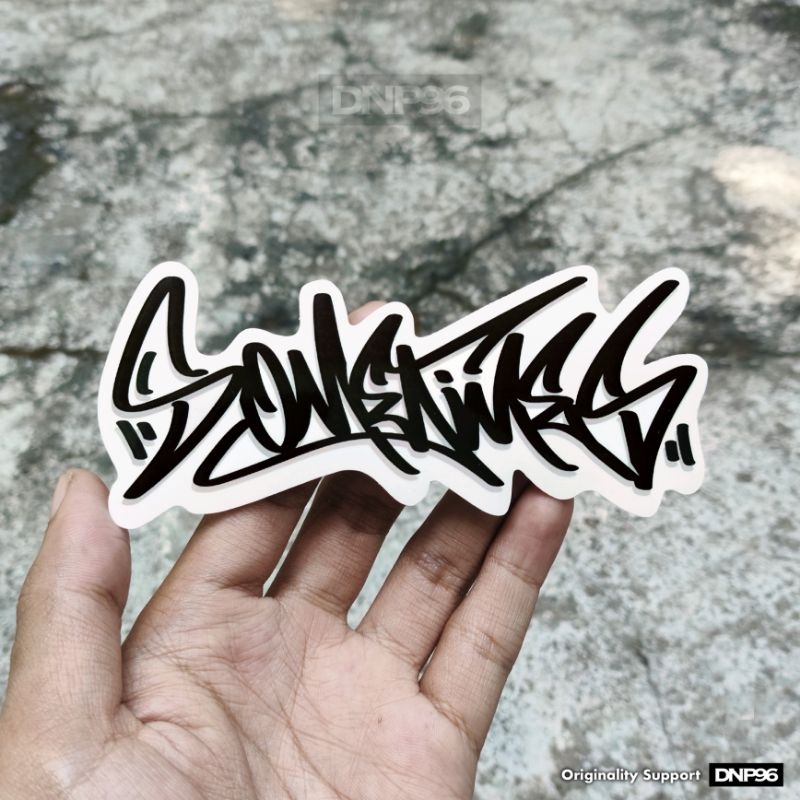 

Stiker Grafiti Sticker Graffiti "SOMETIMES" / Sticker Helm / Sticker Aesthetic / Sticker Tahan Air