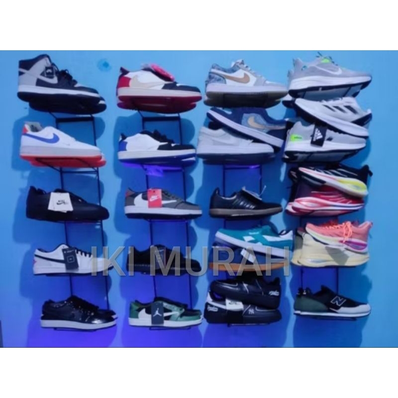RAK SEPATU TEMPEL DINDING SUSUN 5 /RAK SANDAL / RAK MINIMALIS SEPATU SEKOLAH / RAK SEPATU BOLA
