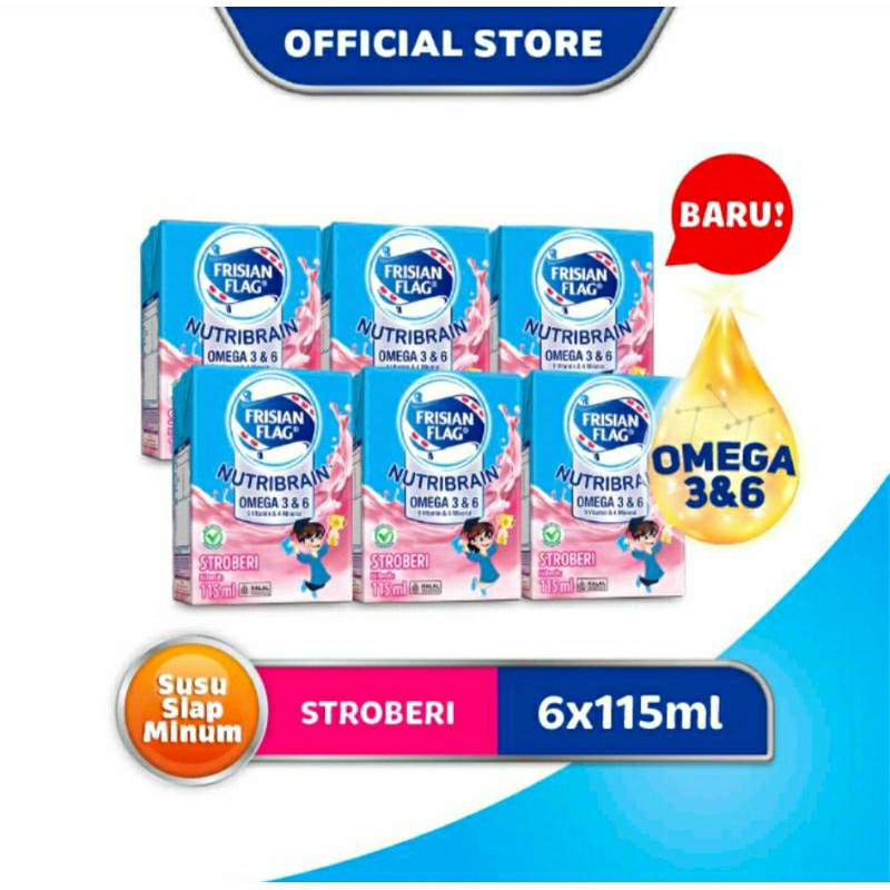 

frisian flag susu UHT Milky/Nutribrain 115ml x 6