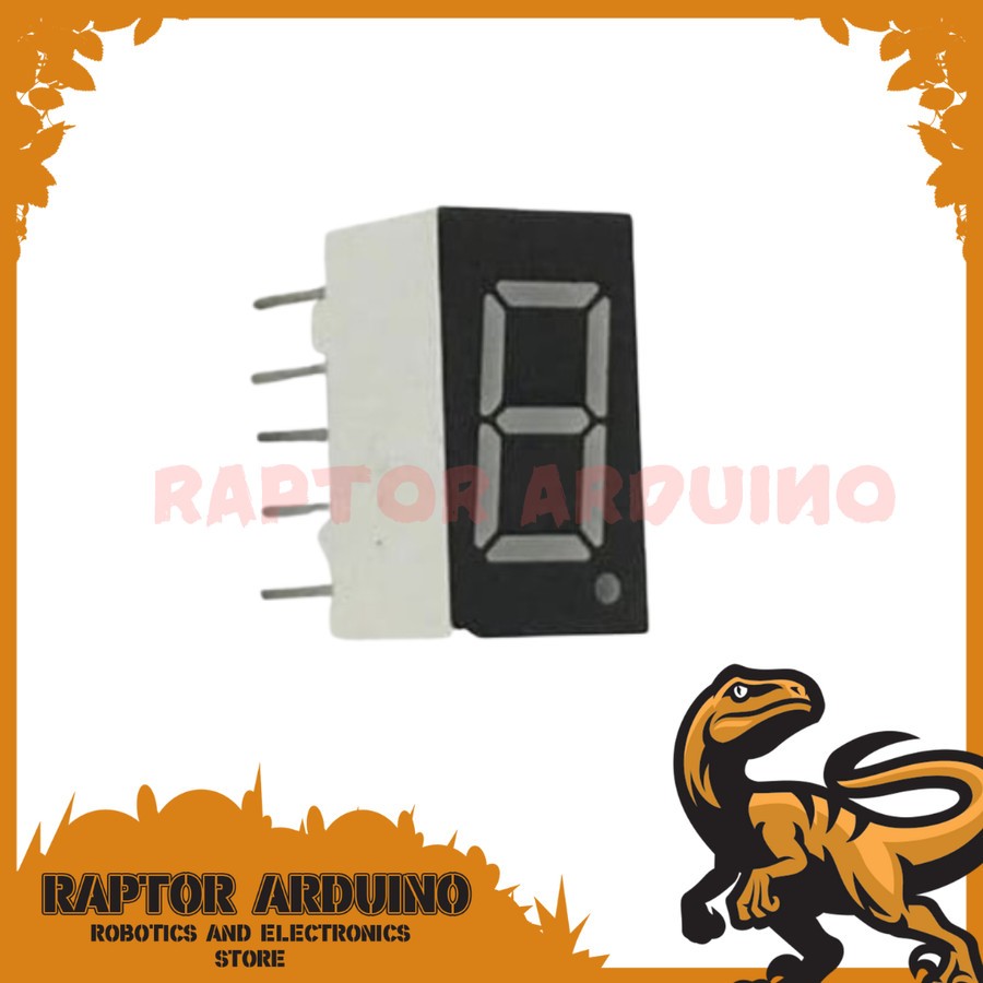 Seven Segment 0.36 Inch inchi 7 Segment 0.36" Common Anode anoda Merah