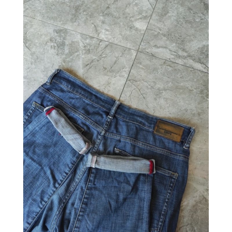 (SECOND) JEANS BLUE SANFU FULL TAG/100% ORIGINAL/JEANS PENDEK/CELANA BRANDED
