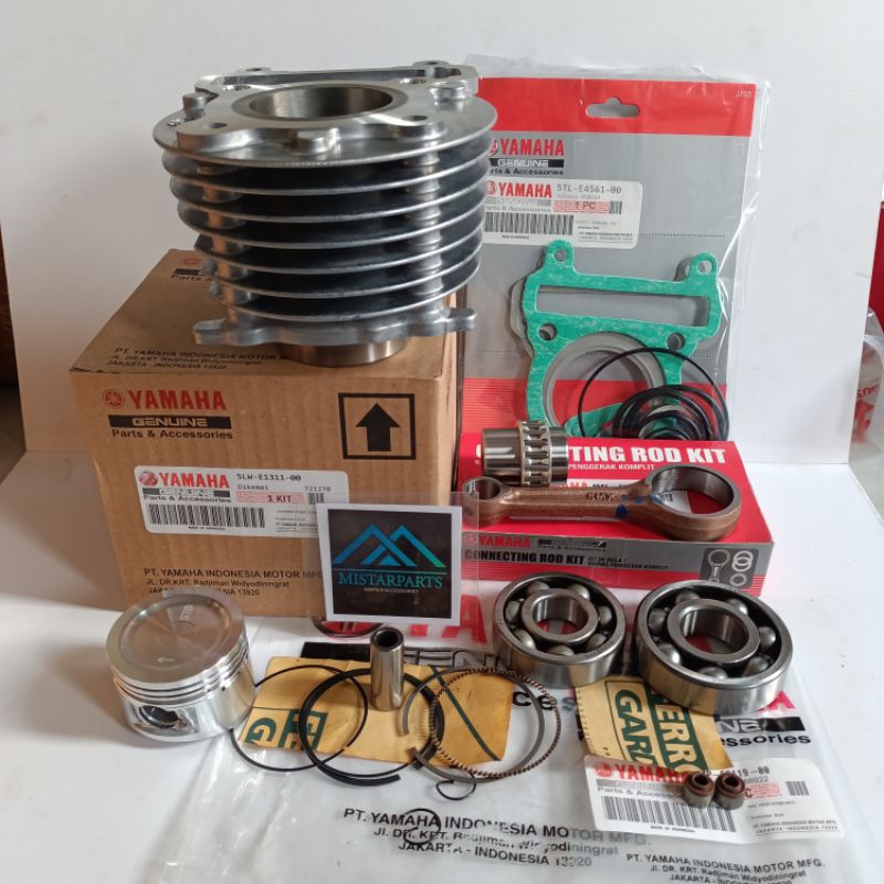 blok seher mio komplit +stang seher +bering kruk+top set +sil klep set pnp mio sporty  mio smile  mi