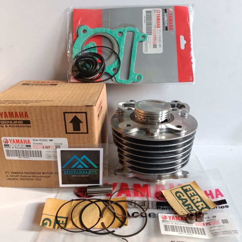 BLOK SEHER MIO KOMPLIT PISTON MIO SPORTY+ TOP SET+ SIL KLEP SET PNP MIO SMILE, NOUVO,,MIO SOUL KARBU